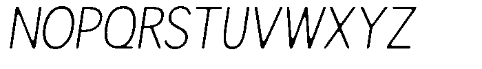 Readant Soft Extra Light Semi Condensed Italic Font UPPERCASE