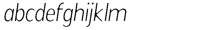 Readant Soft Extra Light Semi Condensed Italic FONT