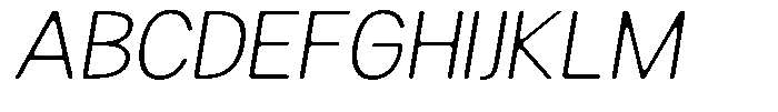 Readant Soft Extra Light Semi Expanded Italic Font UPPERCASE