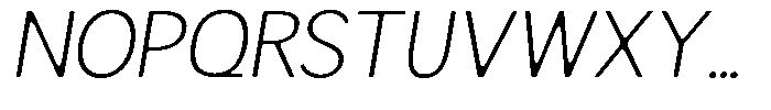 Readant Soft Extra Light Semi Expanded Italic Font UPPERCASE