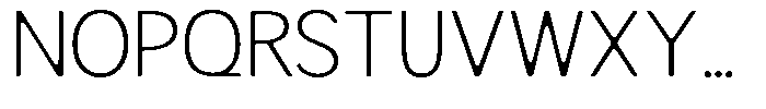 Readant Soft Extra Light Semi Expanded Font UPPERCASE