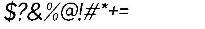 Readant Soft Italic Font OTHER CHARS