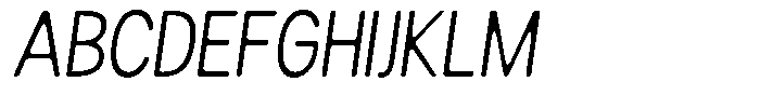 Readant Soft Light Condensed Italic Font UPPERCASE