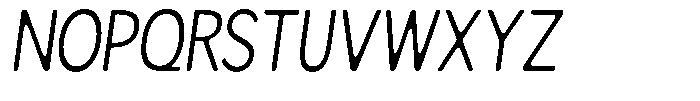Readant Soft Light Condensed Italic Font UPPERCASE