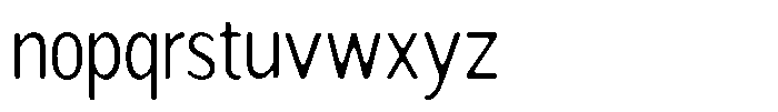 Readant Soft Light Condensed Font LOWERCASE