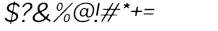 Readant Soft Light Expanded Italic Font OTHER CHARS