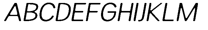 Readant Soft Light Expanded Italic Font UPPERCASE