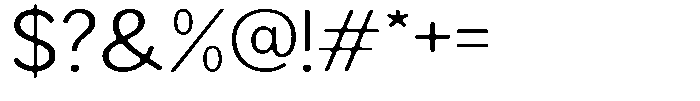 Readant Soft Light Expanded Font OTHER CHARS