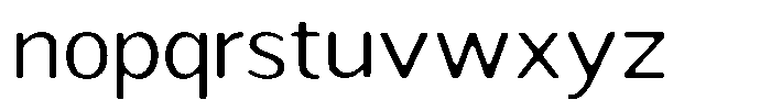 Readant Soft Light Expanded Font LOWERCASE