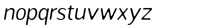 Readant Soft Light Italic Font LOWERCASE