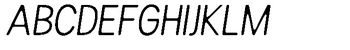 Readant Soft Light Semi Condensed Italic Font UPPERCASE