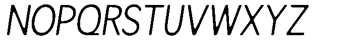 Readant Soft Light Semi Condensed Italic Font UPPERCASE