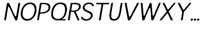 Readant Soft Light Semi Expanded Italic Font UPPERCASE