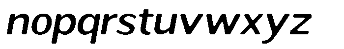Readant Soft Medium Expanded Italic Font LOWERCASE