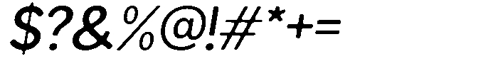 Readant Soft Medium Semi Expanded Italic Font OTHER CHARS