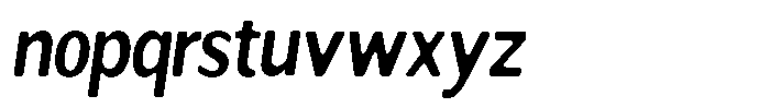 Readant Soft Semi Bold Condensed Italic Font LOWERCASE