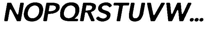 Readant Soft Semi Bold Expanded Italic Font UPPERCASE