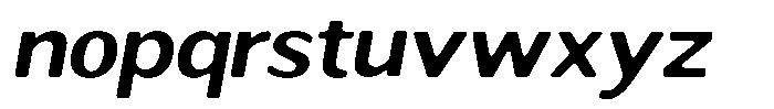 Readant Soft Semi Bold Expanded Italic Font LOWERCASE