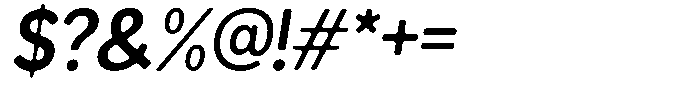 Readant Soft Semi Bold Italic Font OTHER CHARS