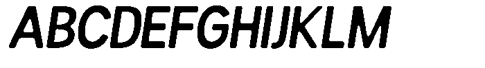 Readant Soft Semi Bold Semi Condensed Italic Font UPPERCASE