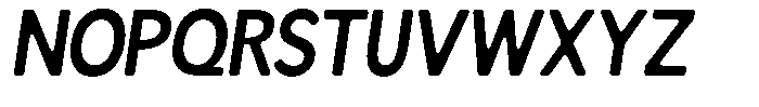 Readant Soft Semi Bold Semi Condensed Italic Font UPPERCASE