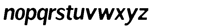 Readant Soft Semi Bold Semi Condensed Italic Font LOWERCASE