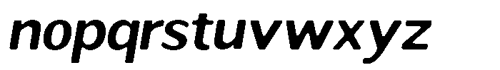 Readant Soft Semi Bold Semi Expanded Italic Font LOWERCASE