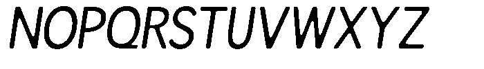 Readant Soft Semi Condensed Italic Font UPPERCASE