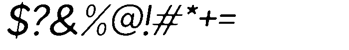 Readant Soft Semi Expanded Italic Font OTHER CHARS