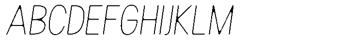 Readant Soft Thin Condensed Italic Font UPPERCASE