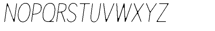 Readant Soft Thin Condensed Italic Font UPPERCASE