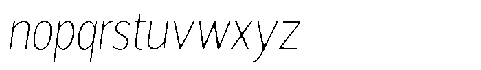 Readant Soft Thin Condensed Italic Font LOWERCASE