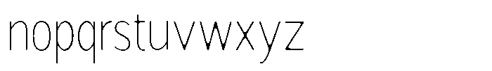 Readant Soft Thin Condensed Font LOWERCASE