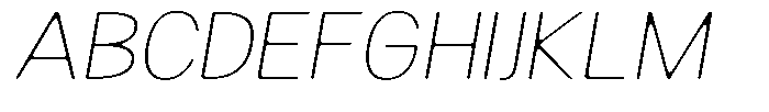 Readant Soft Thin Expanded Italic Font UPPERCASE