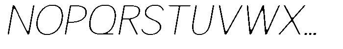 Readant Soft Thin Expanded Italic Font UPPERCASE