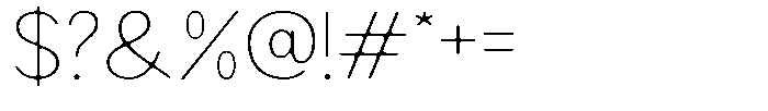 Readant Soft Thin Expanded Font OTHER CHARS