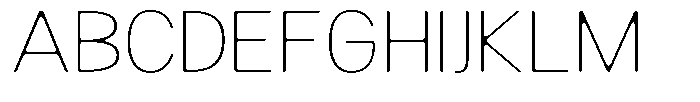 Readant Soft Thin Expanded Font UPPERCASE