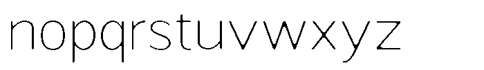 Readant Soft Thin Expanded Font LOWERCASE