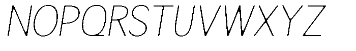 Readant Soft Thin Italic Font UPPERCASE