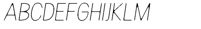 Readant Soft Thin Semi Condensed Italic Font UPPERCASE