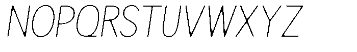 Readant Soft Thin Semi Condensed Italic Font UPPERCASE