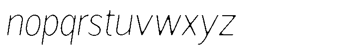 Readant Soft Thin Semi Condensed Italic Font LOWERCASE