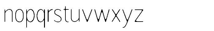 Readant Soft Thin Semi Condensed Font LOWERCASE