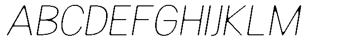 Readant Soft Thin Semi Expanded Italic Font UPPERCASE
