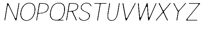 Readant Soft Thin Semi Expanded Italic Font UPPERCASE