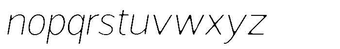 Readant Soft Thin Semi Expanded Italic Font LOWERCASE
