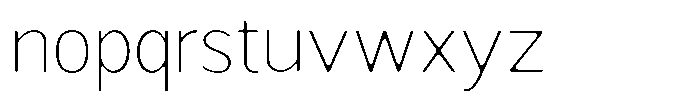 Readant Soft Thin Semi Expanded Font LOWERCASE