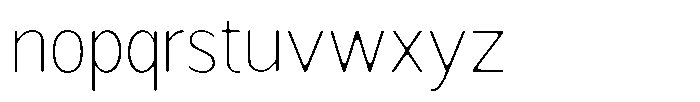Readant Soft Thin Font LOWERCASE