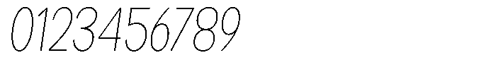 Readant Thin Condensed Oblique Font OTHER CHARS