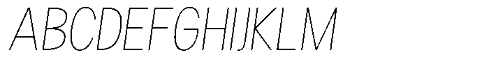 Readant Thin Condensed Oblique Font UPPERCASE